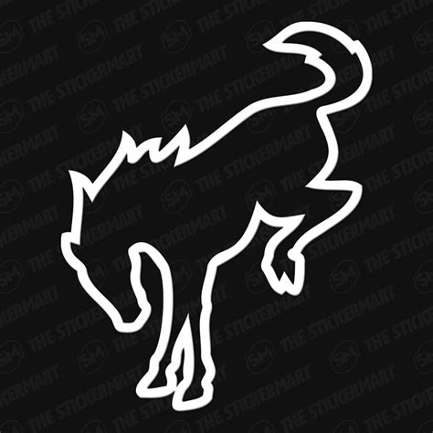 Ford Bronco Horse, Outline Vinyl Decal in 2021 | Bronco horse, Ford ...