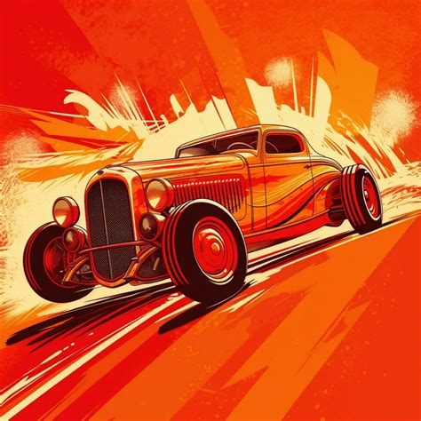 hot rod racer poster illustration 29322159 Stock Photo at Vecteezy