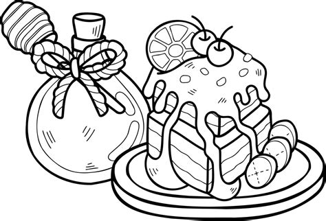 Hand Drawn Chocolate Cake with Honey illustration 16532742 Vector Art at Vecteezy