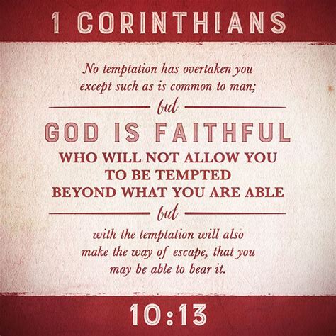 1 Corinthians 10:13, English Standard Version (ESV) | Faith in god ...