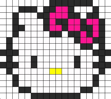 Hello Kitty Perler Perler Bead Pattern | Bead Sprites | Misc Fuse Bead Patterns