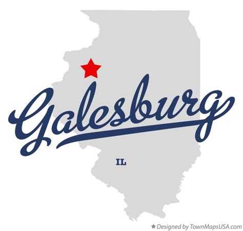 Map of Galesburg, IL, Illinois