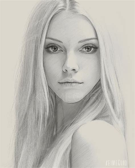 Drawings Of Girls Faces Realistic - img-wut