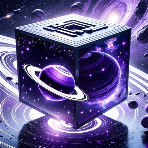 Saturn Cube - AI Generated Artwork - NightCafe Creator