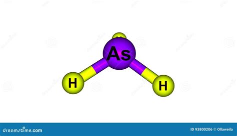 Arsine Molecular Structure Isolated on White Stock Illustration - Illustration of arsenicum ...