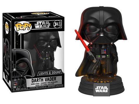 Funko Star Wars POP Star Wars Darth Vader Electronic Vinyl Figure 343 Lights Sound - ToyWiz