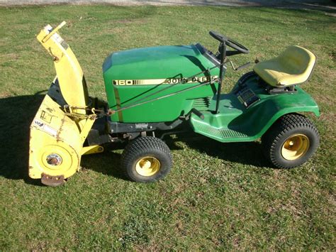 John Deere 160 riding mower lawn tractor with snow blower - RonMowers