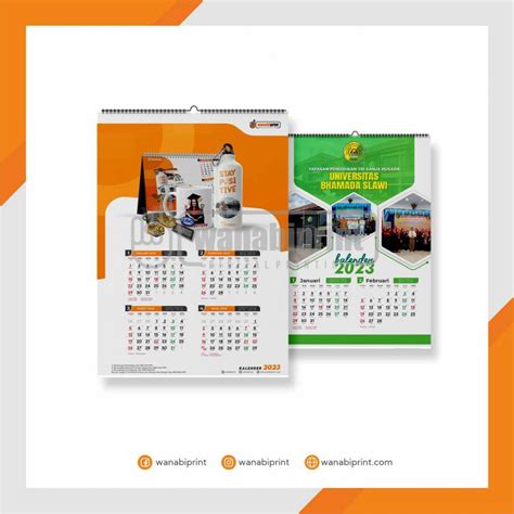 CETAK KALENDER DINDING SATUAN CUSTOM 2024 150 GR KLEM - WANABIPRINT