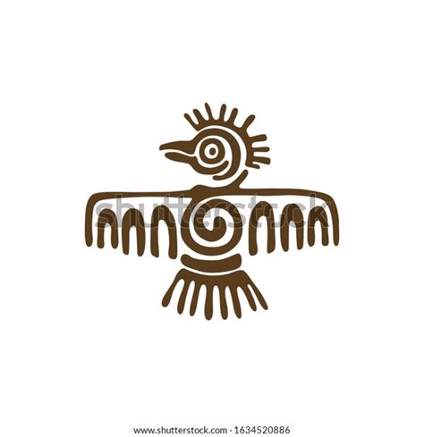 Aztec Sign Isolated Ancient Religion Symbol Stock Vector (Royalty Free ...