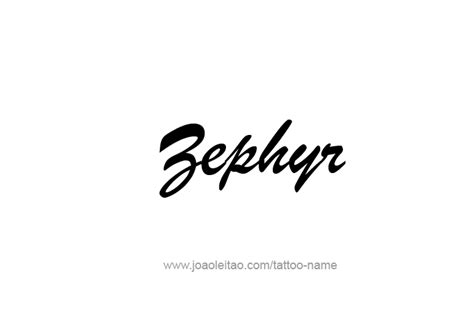 Zephyr Mythology Name Tattoo Designs - Tattoos with Names