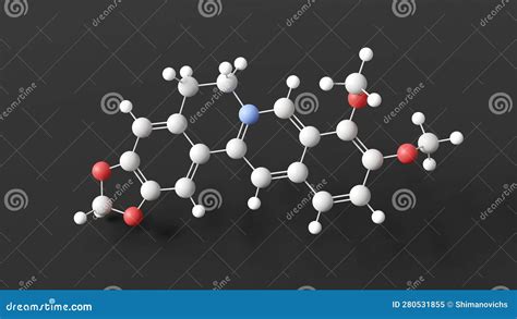 Berberine Molecule, Molecular Structure, Quaternary Ammonium Salt from ...