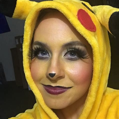 Pikachu Halloween Costume Makeup Pikachu Halloween Costume, Cute Halloween Makeup, Halloween ...