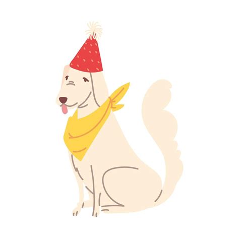 dog with party hat 4416127 Vector Art at Vecteezy