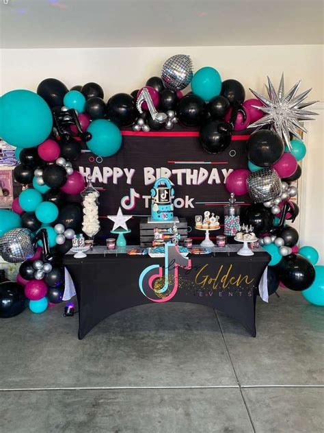 TikTok Birthday Party Ideas | Photo 1 of 8 | Geburtstag, Geburt, Deko