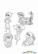 Inside Out All Characters  Coloring Pages For Kids Free Print sketch template