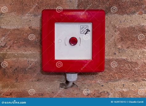 Fire Alarm Button in a Red Box Stock Image - Image of pointing ...