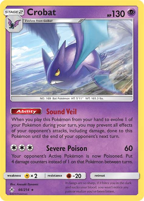 Crobat 66 (Unbroken Bonds 2019) Pokemon Card