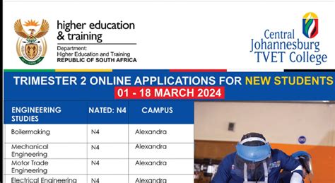 Central Johannesburg TVET College (CJC) Trimester 2 Application 2024 - Matrichub