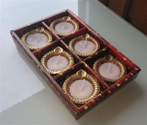 Clay Printed Diwali Diya Candles at Rs 90/box in New Delhi | ID: 21313265755