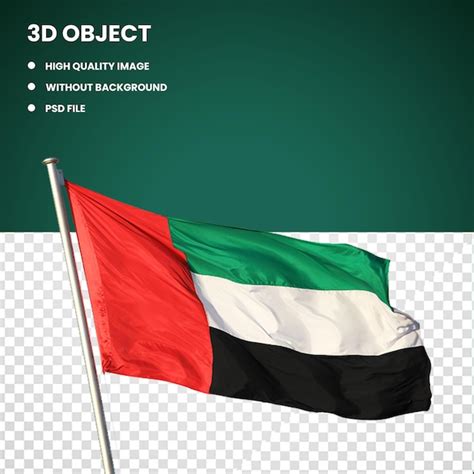 Premium PSD | Abu dhabi flag of the united arab emirates