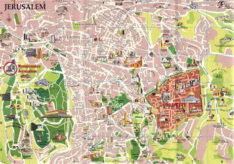 Jerusalem street map - Street map of Jerusalem (Israel)