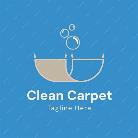 Premium Vector | Carpet cleaning flat vector logo