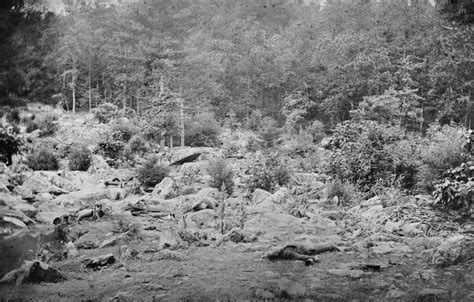 Gettysburg. View of the Slaughter Pen at the Foot of Big Round Top ...