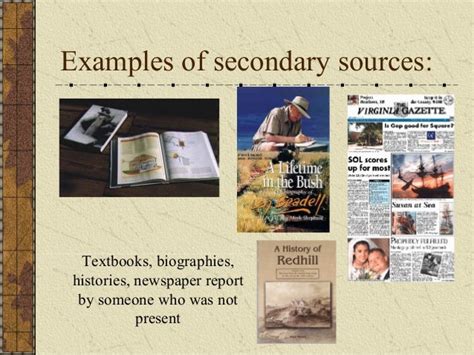 Primary and secondary Sources