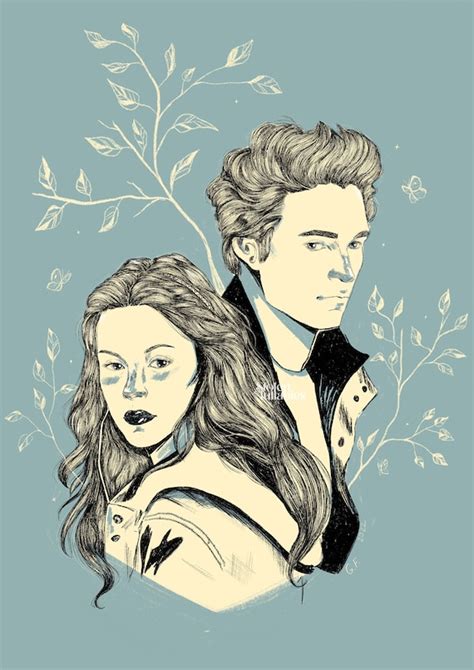 Twilight Fan Art Print Bella and Edward Portrait the Twilight | Etsy