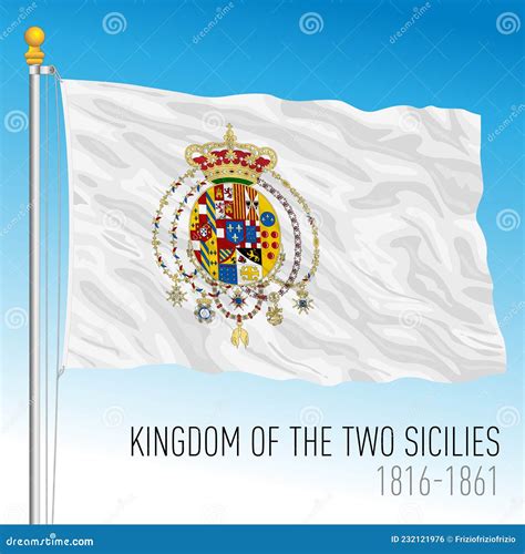 Kingdom of Two Sicilies Historical Flag, Italy Stock Vector ...