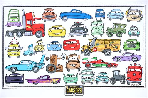 Dan the Pixar Fan: D23 Expo 2019 Exclusive Cars Lithogragh (Art by Bob Pauley)