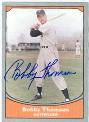 Bobby Thomson autographed Baseball Card (New York Giants) 1990 Pacific