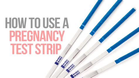 How to Use a Pregnancy Test Strip - YouTube