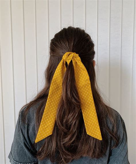 Mustard Yellow Hairscarf Hair ribbon hair band ribbon for | Etsy in 2021 | Yellow hair color ...