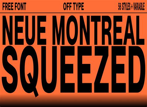 Neue Montreal Squeezed - Free Font :: Behance