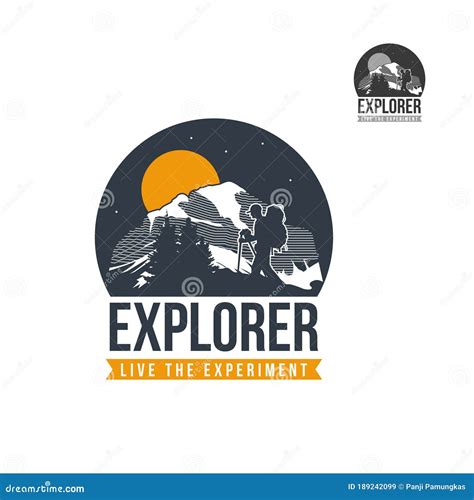 Mountain Explorer Logo Design Template Stock Illustration ...