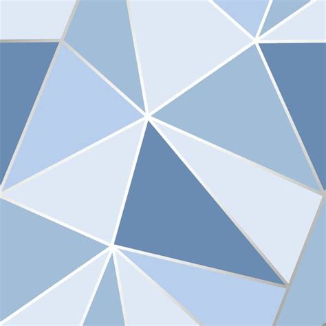 Apex Geometric Wallpaper Blue Fine Decor FD41992