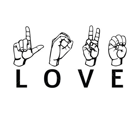 Love Sign Language SVG, PNG, PDF, American Sign Language SVG