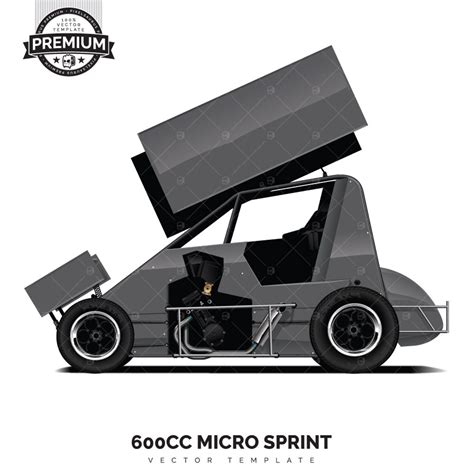 600cc Micro Sprint 'Premium' Vector Template - Pixelsaurus