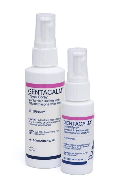 GentaCalm® Topical Spray (gentamicin sulfate and betamethasone valerate)