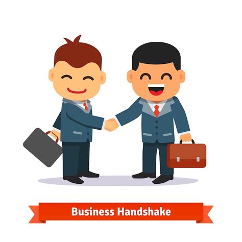 Free Vector | Two business people shaking hands