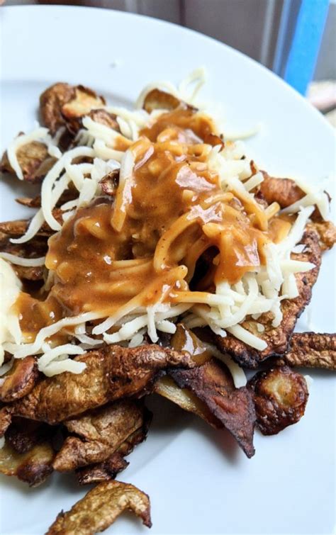 Potato Peel Poutine - A No Waste Potato Peel Recipe! - The Herbeevore