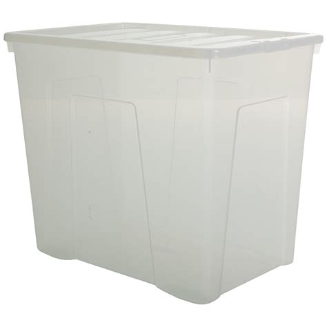 Pack Of 133 Litre Extra Large Long Plastic Storage Boxes With Lids ...