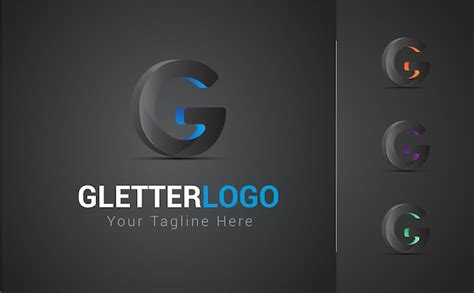 G letter 3d logo design set | Premium Vector