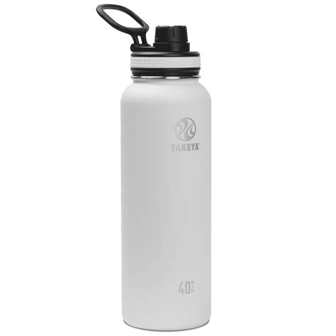 Takeya Originals Stainless Steel Water Bottle, 40oz White - Walmart.com ...
