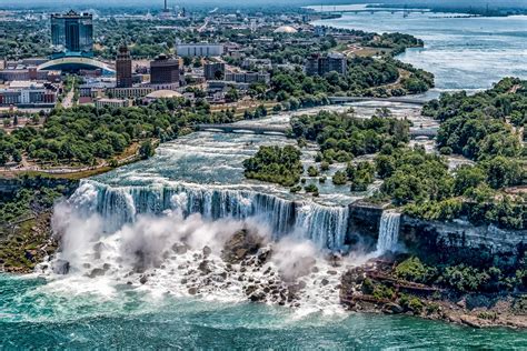 river, city, Niagara Falls, landscape, waterfall, USA, HD Wallpaper ...