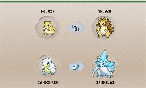 Pokemon Sandshrew Evolution