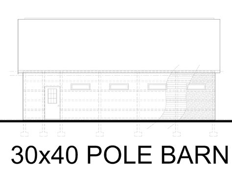 30x40 POLE BARN Plans-architectural Blueprints-vaulted Ceilings for Car ...