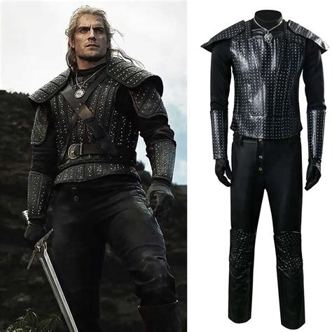 The Witcher 3 Cavill Geralt of Rivia Halloween Uniform Cosplay Costume