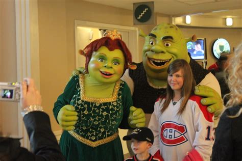 Shrek, Fiona and their Canadian kids at the American Airlines Center in Dallas - a photo on ...